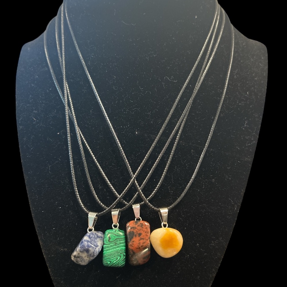 3/$30 Crystal Quartz Stone Pendant Necklace - Choice of 1